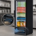 Thumbnail image #4 for Turbo Air Super Deluxe 1-Section Self-Contained Swing Door Glass Door Merchandiser Refrigerator, 19.4 Cu. Ft., Bottom-Mount Compressor