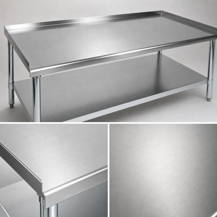 Product image #3 for John Boos Stallion 72 Inch x 30 Inch Stainless Steel Equipment Stand with Adjustable Undershelf