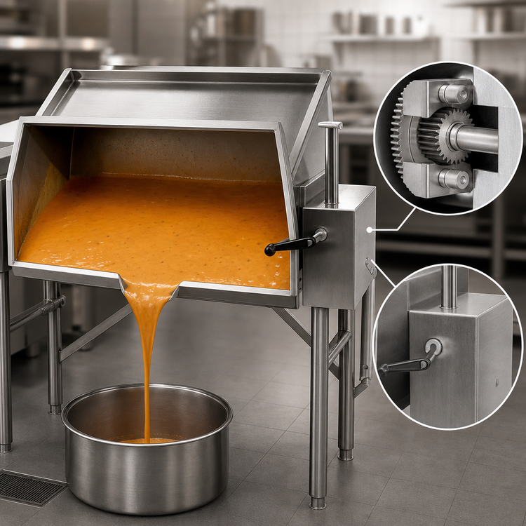 Product image #3 for Classic 30-Gallon Electric Manual Tilting Skillet, Floor Model, Open Frame Base