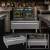 Thumbnail image #3 for Glastender ACB-38 Stainless Steel Underbar Add-On Cabinet Base with Two Hinged Doors, 38 x 24 x 16 Inches