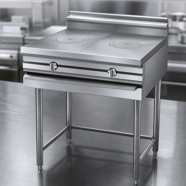 Product image #3 for Titan JMRH-2FHT Heavy Duty 36 Inch Modular Gas Range with 2 French Hot Tops