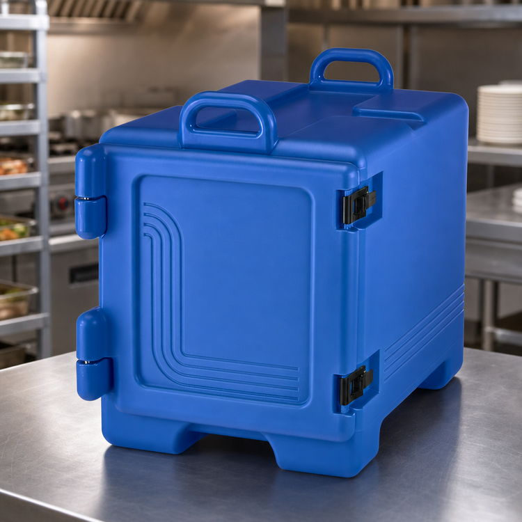 Product image #4 for Cambro Ultra Pan Carrier Front-Loading Insulated Pan Carrier, 36 Qt., Navy Blue