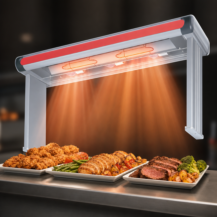 Product image #3 for Hatco Glo-Ray Designer High-Watt Infrared Strip Heater with Lights, 57.5-Inch, Aluminum, Single Rod