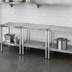 Thumbnail image #3 for New Age 36 Inch W x 18 Inch D x 24 Inch H Aluminum Stationary Equipment Stand with 2 Adjustable Solid Shelves