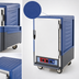 Thumbnail image #3 for Metro C5 3 Series Half-Height Heated Holding and Proofing Cabinet with Solid Door and Fixed Wire Slides, Blue Insulation Armour