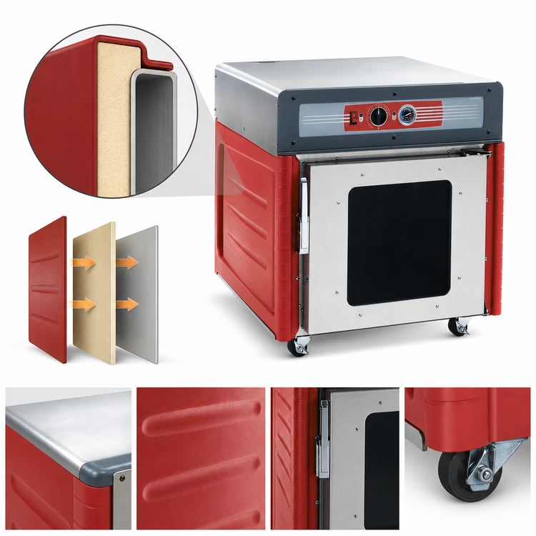 Product image #3 for Metro C5 4 Series Mobile Undercounter Heated Holding Cabinet with Insulated Clear Door, 11 Sheet Pan Capacity