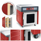 Thumbnail image #3 for Metro C5 C543-ASFC-L Mobile Undercounter Heated Holding Cabinet, Clear Insulated Door, 11 Full-Size Sheet Pan Capacity, 120V