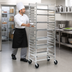 Thumbnail image #3 for Panco Mobile Full-Height Stainless Steel Utility Rack with 11 Slides for 18 x 26 Inch Trays, Open Sides, Side Loading