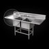 Thumbnail image #3 for Eagle Group Spec-Master FN Series 2-Compartment Stainless Steel Sink with Left-Hand 24-Inch Drainboard, 65-1/2 Inch Wide x 27 Inch Deep