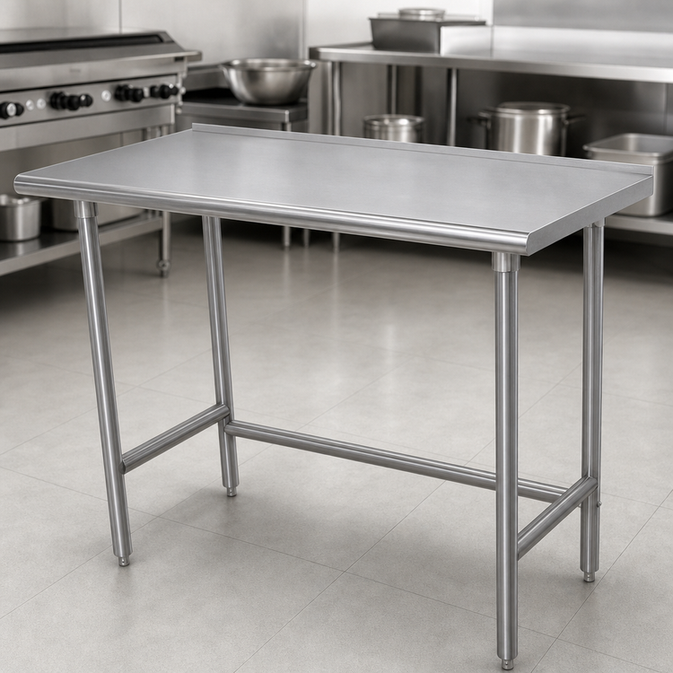 Product image #3 for Advance Tabco Stainless Steel Work Table with 1-1/2 Inch Rear Up-Turn, 30 x 24 Inches