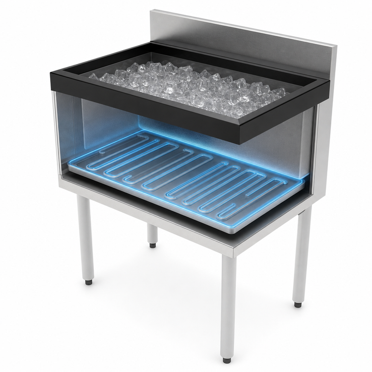 Product image #3 for Perlick Tobin Ellis Signature 36-Inch Underbar Ice Chest with Concealed Cold Plate
