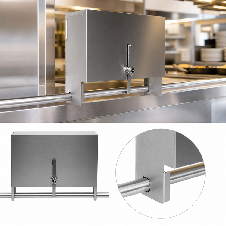 Product image #3 for CHOICE 25-Inch Single Speed Rail Locking Cover, Stainless Steel