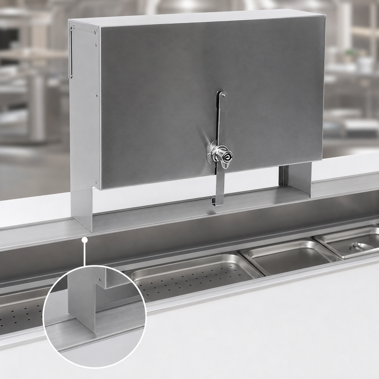 Product image #3 for Choice 17-Inch Single Stainless Steel Speed Rail Locking Cover