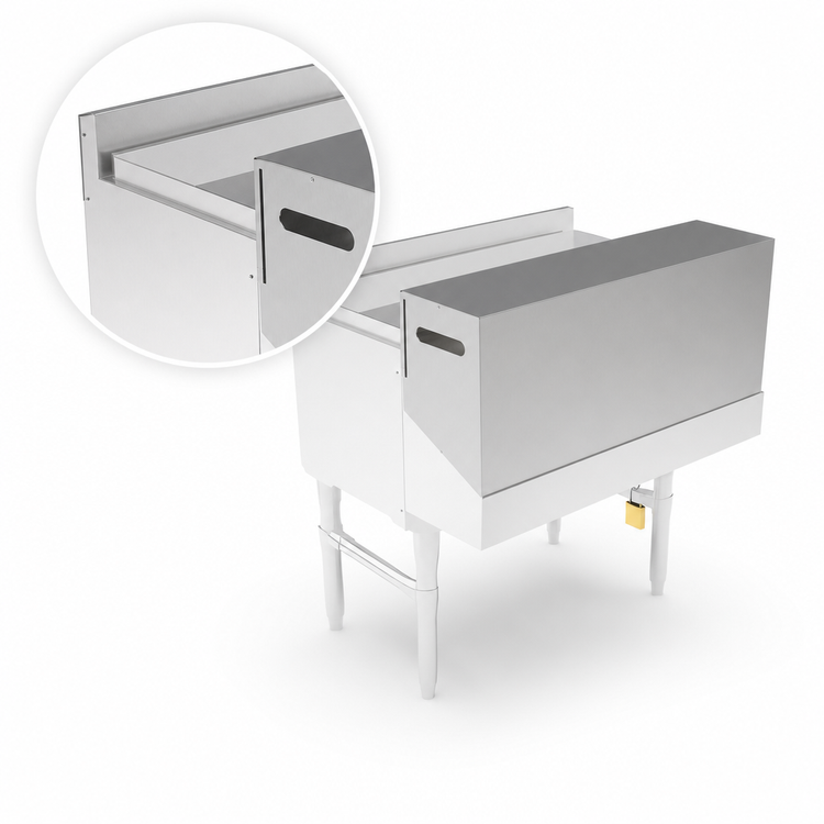 Product image #3 for John Boos Single 12-Inch Stainless Steel Speed Rail Locking Cover