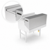 Thumbnail image #3 for John Boos Single 12-Inch Stainless Steel Speed Rail Locking Cover