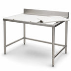 Thumbnail image #3 for Eagle Group BT3696S 96 x 36 Inch Poly Top Boning Table with 3 Removable Polymer Boards, Stainless Steel Base and 4-Inch Backsplash