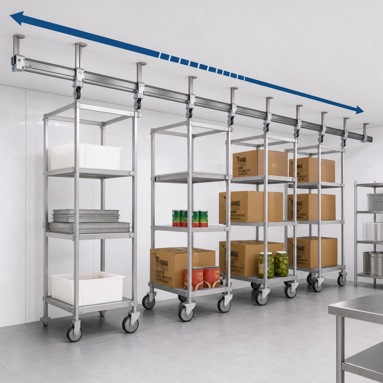 Product image #3 for Master Trak 21 Ft Overhead Track Kit for High-Density Storage