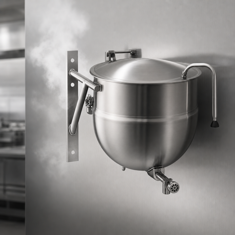 Product image #3 for Legion LTWT-30 30-Gallon Wall-Mounted Direct Steam Kettle
