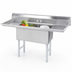 Thumbnail image #3 for Advance Tabco Special Value Series 2-Compartment Fabricated Sink with Left and Right Drainboards, 16 Gauge 304 Stainless Steel