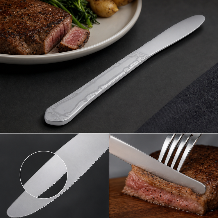 Product image #3 for Crestware Belinda 9-Inch Serrated Dinner Knife, Heavy Weight 18/0 Stainless Steel