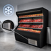 Thumbnail image #3 for Howard-McCray 32E Series Self-Contained Meat Open Merchandiser, 50-Inch Open Front Vertical Case, Black, LED Lighting