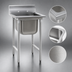 Thumbnail image #3 for Eagle Group 314 Series 1-Compartment 304 Stainless Steel Sink with Right Drainboard, 52-3/4 Inch Wide
