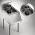 Thumbnail image #3 for Krowne Royal Series 18-Inch Wide Flat Top Underbar Blender Station with Recessed Shelf