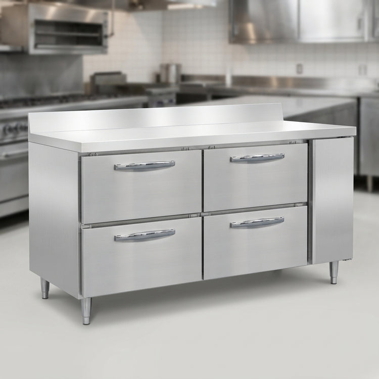 Product image #2 for Continental Refrigerator Designer Line DFA68NSSBS-D 68" Worktop Freezer with 4 Drawers and Door