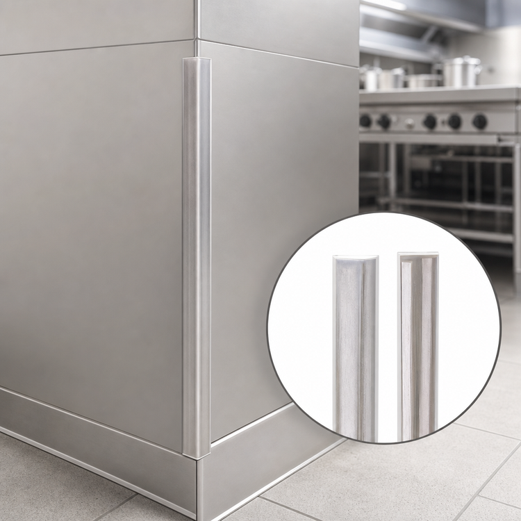 Product image #3 for Eagle Group 60-Inch Stainless Steel Outside Corner Guard with Adhesive Backing