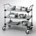 Thumbnail image #3 for Quantum 42 in x 24 in 3-Shelf Solid Stainless Steel Utility Cart