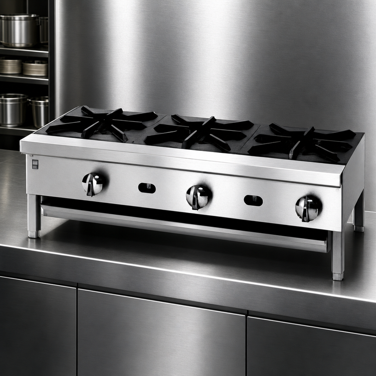 Product image #3 for Jade Range Supreme JHP-448-F 48-Inch Floor Model Gas Hot Plate with 4 Burners