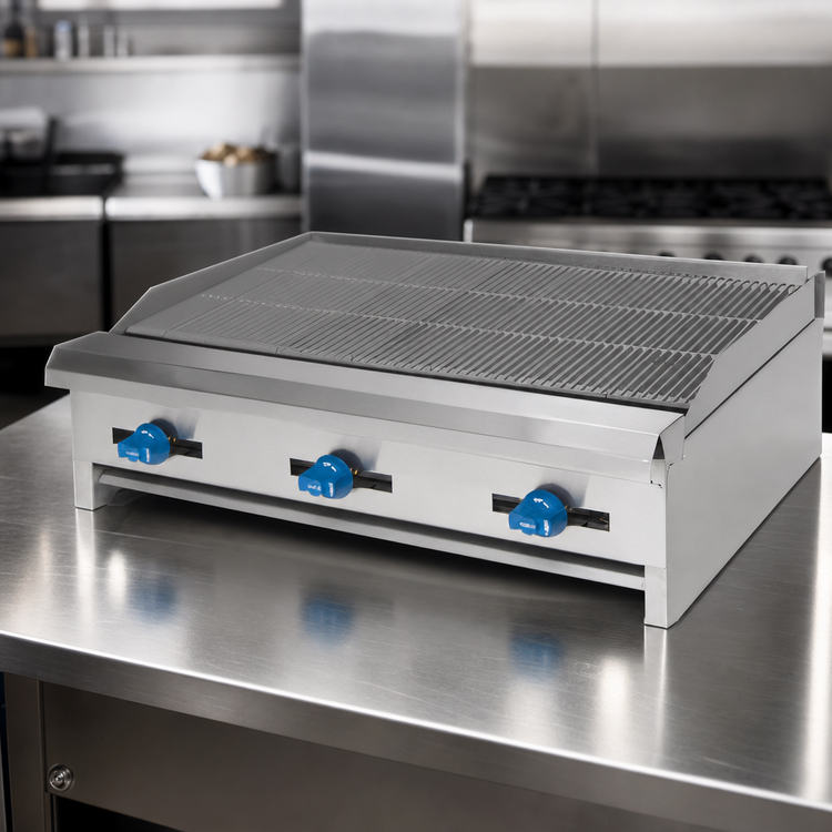 Product image #3 for Comstock-Castle ELB60 60-Inch Countertop Gas Char-Broiler with Cast Iron Grates