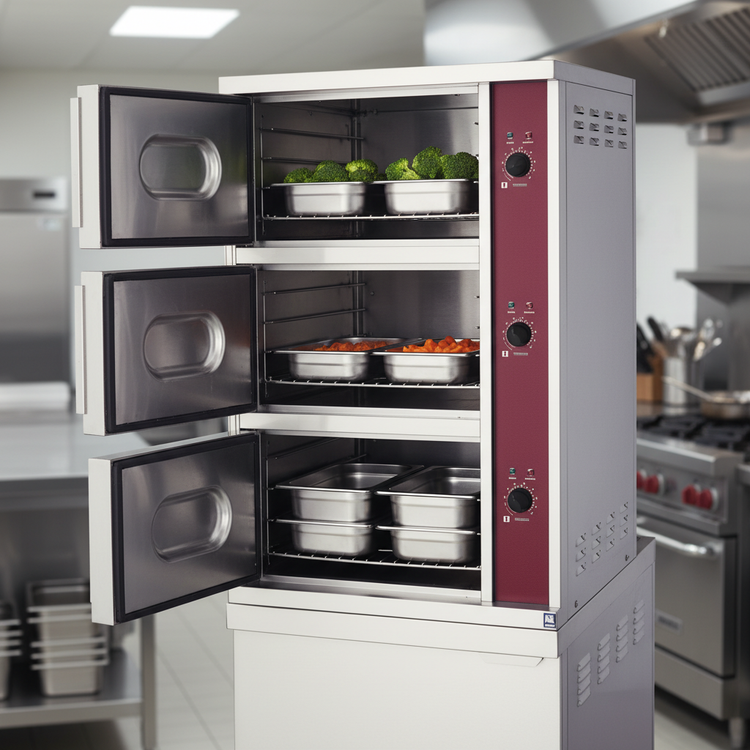 Product image #2 for Crown GCX-2-24 Two Compartment Full-Size Gas Convection Steamer