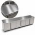 Thumbnail image #3 for John Boos Enclosed Cabinet Base Work Table, 144-Inch W x 36-Inch D, Stainless Steel Top with 1-1/2-Inch Rear Riser and Hinged Doors