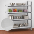 Thumbnail image #3 for Cambro Camshelving Elements XTRA 4-Tier Stationary Add-On Solid Polymer Shelving Unit, 60 x 18 x 72 Inches, Speckled Gray
