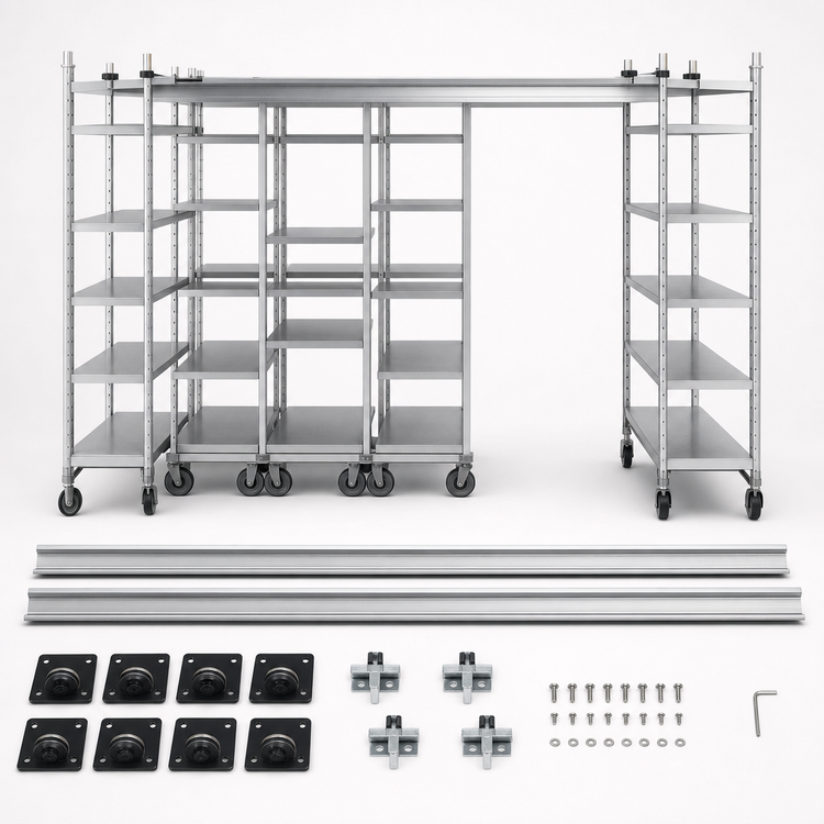 Product image #3 for Metro Top-Track 16 Ft. High-Density Storage Track Set