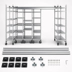 Thumbnail image #3 for Metro TOP-TRACK TTS16NA 16-Foot Shelving Track Set, Sections and Hardware Included, NSF-Listed