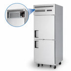 Thumbnail image #3 for Everest Refrigeration ESFH2 23 Cu. Ft. One-Section Reach-In Freezer, Half Doors, Stainless Steel, Top-Mounted Refrigeration