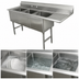 Thumbnail image #3 for Advance Tabco 3-Compartment Fabricated Sink with Right Drainboard, 15