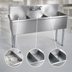 Thumbnail image #3 for BK Resources 39-Inch Three-Compartment Budget Stainless Steel Sink with 8-Inch Backsplash and Legs
