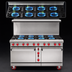 Thumbnail image #3 for American Range 60-Inch Green Flame Gas Range with 10 Open Burners, Left Convection Oven and Right Space Saver Oven