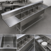 Thumbnail image #3 for John Boos Pro-Bowl 4-Compartment Floor Model Sink with Left & Right Drainboards, 14-Gauge Stainless Steel