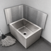 Thumbnail image #3 for John Boos 20 x 20 Rear/Left/Right Mop Sink Stainless Steel Wall Guard