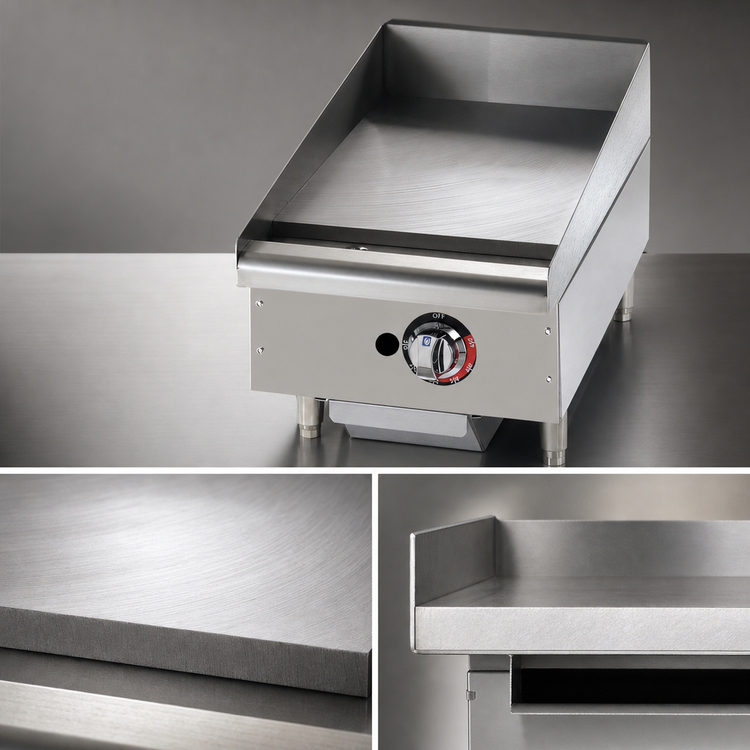 Product image #3 for Star-Max Heavy-Duty 15-Inch Countertop Electric Griddle with Polished Steel Plate