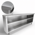 Thumbnail image #3 for Advance Tabco 48-Inch x 15-Inch Stainless Steel Dish Cabinet with Open Base and Mid-Shelf