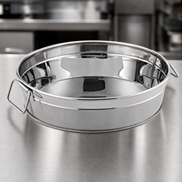 Product image #3 for American Metalcraft STUB12 Round Stainless Steel Tub with Handle, 95 oz.