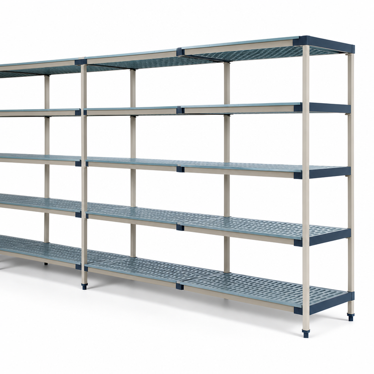 Product image #3 for MetroMax 4 36-Inch W x 24-Inch D x 74-Inch H 5-Shelf Add-On Polymer Shelving Unit