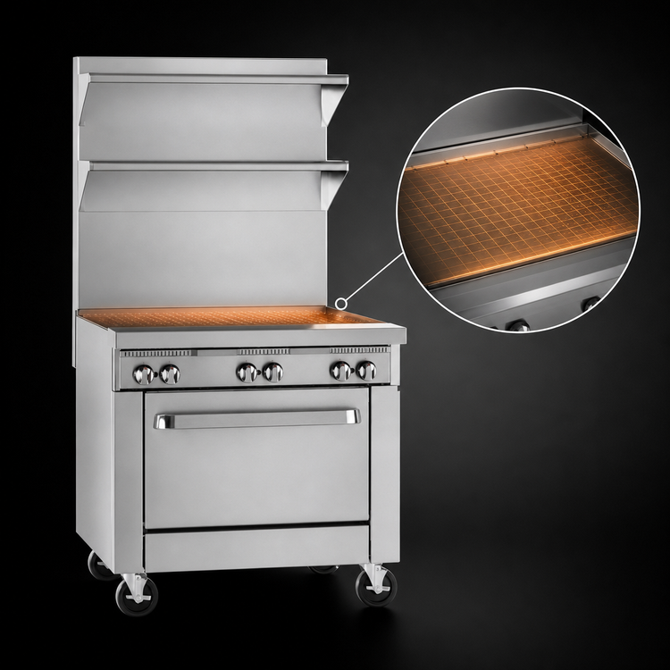 Product image #3 for Southbend Platinum 32-Inch Heavy Duty Gas Range with Uniform Hot Top and Standard Oven
