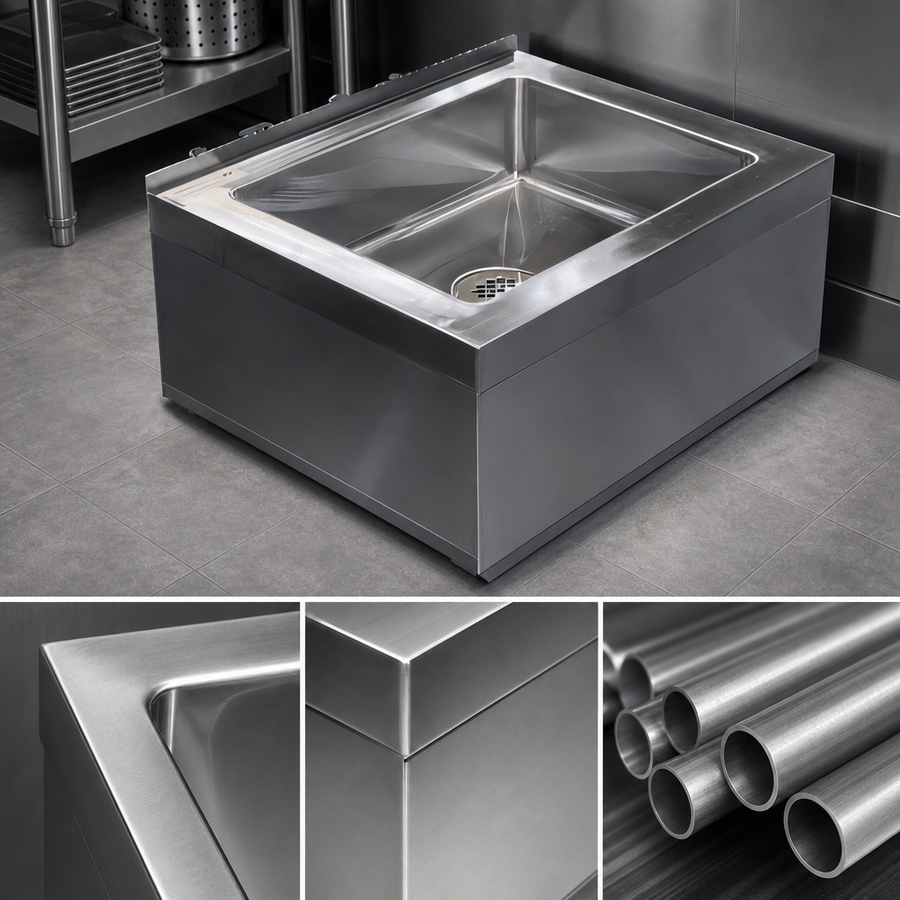 Heavy-Duty 16-Gauge 304 Stainless Steel Construction
