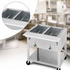 Thumbnail image #3 for Duke Manufacturing Aerohot EP302 Portable Electric Steamtable, 2 Open Wells, 30-3/8-Inch Wide, Stainless Steel, 5-Inch Casters
